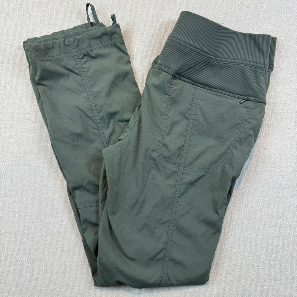 Athleta 10 Trekkie North Pants Women Green Ripstop Hiking Outdoor